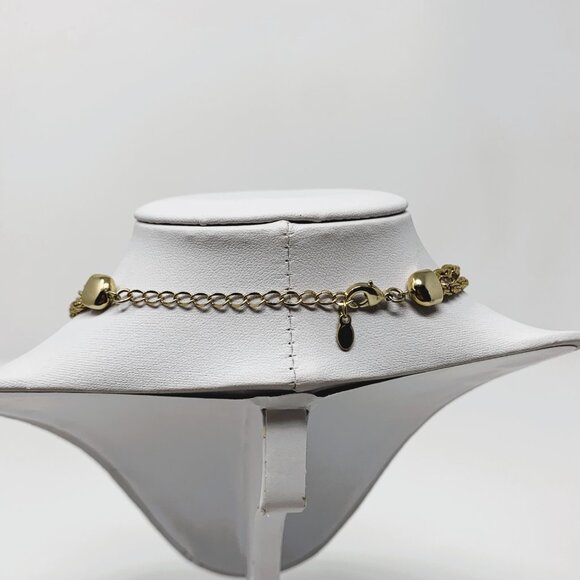 Monet Gold-Tone Necklace 17" Turquoise Stone Pendant - Picture 3 of 6